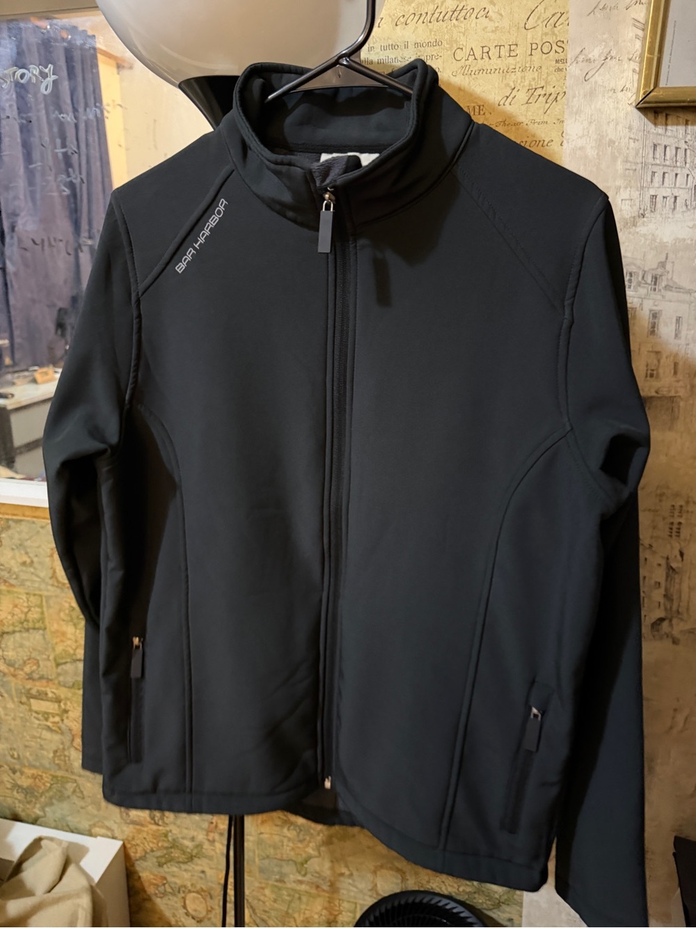 Bar Harbour Maine Men's Black Softshell Jacket
